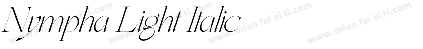 Nympha Light Italic字体转换